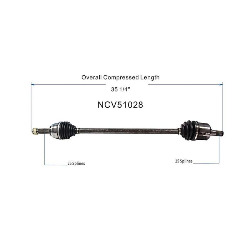 GSP NCV51028 Dodge, Hyundai, Mitsubishi, Plymouth... CV Axle Assembly  - Front Left