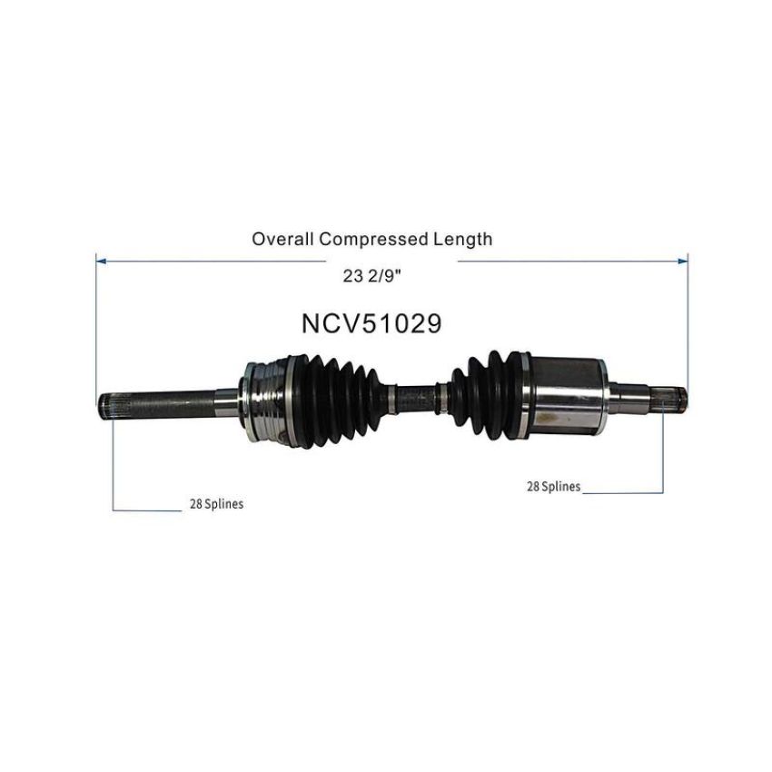 GSP NCV51029 Dodge, Mitsubishi (4WD) CV Axle Assembly  - Front Left