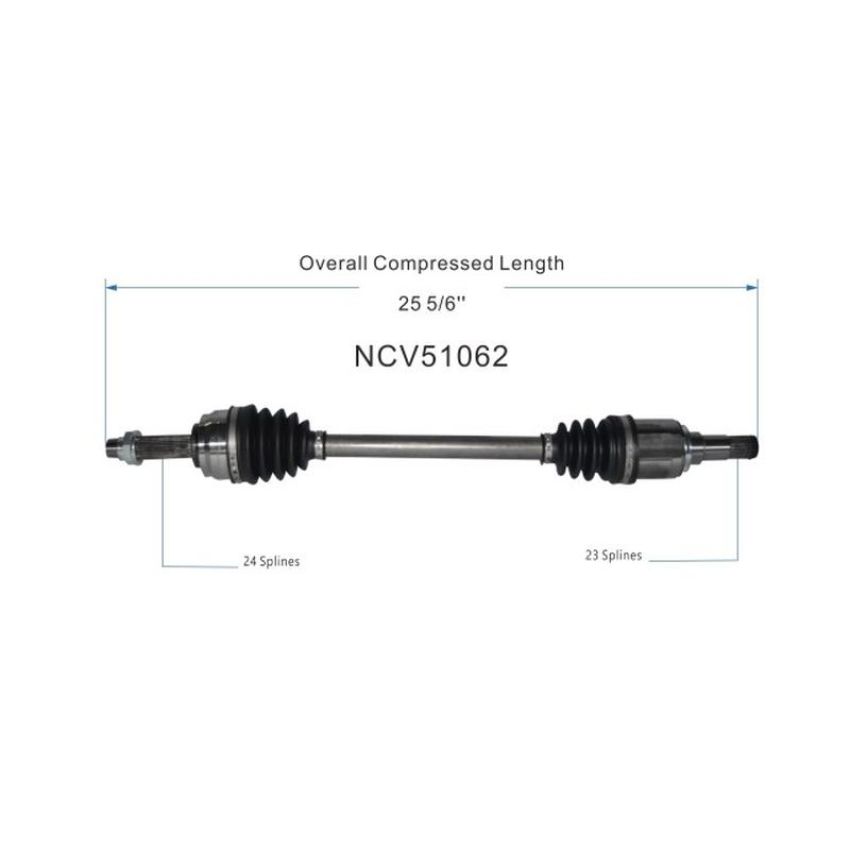 GSP NCV51062 14-20 Mitsubishi Mirage CV Axle Assembly  - Front Left