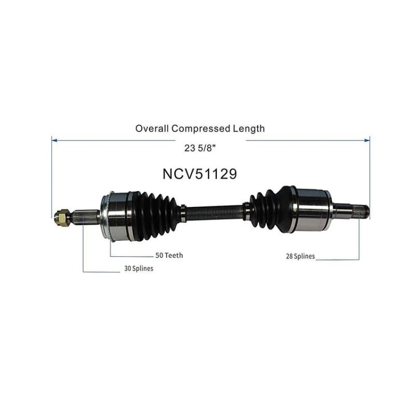 GSP NCV51129 01-06 Mitsubishi Montero CV Axle Assembly  - Front Left
