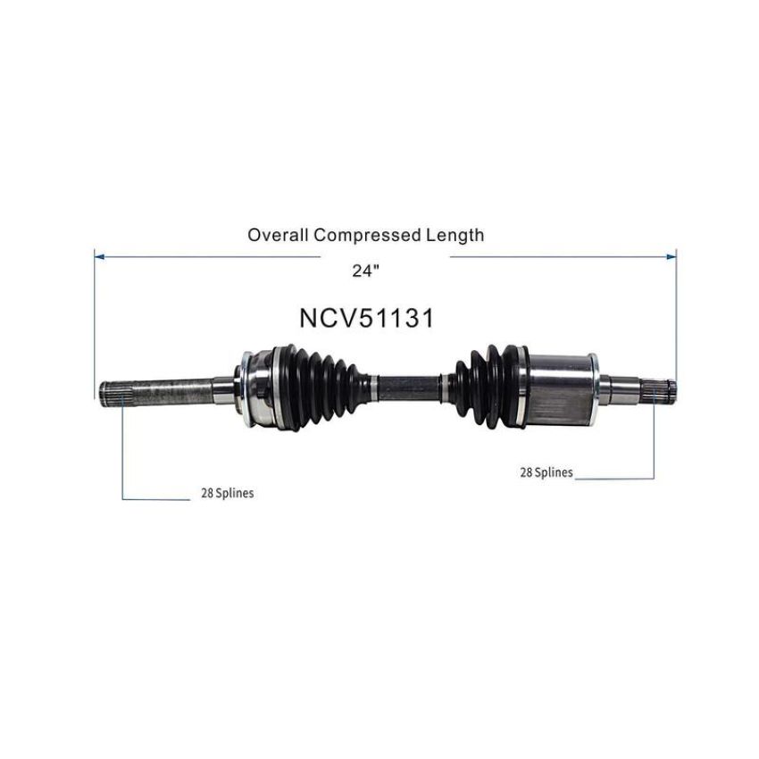 GSP NCV51131 Mitsubishi (3.0, 3.5) CV Axle Assembly  - Front Left