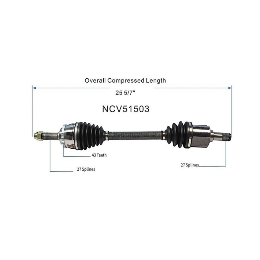 GSP NCV51503 97-04 Mitsubishi Diamante CV Axle Assembly  - Front Left