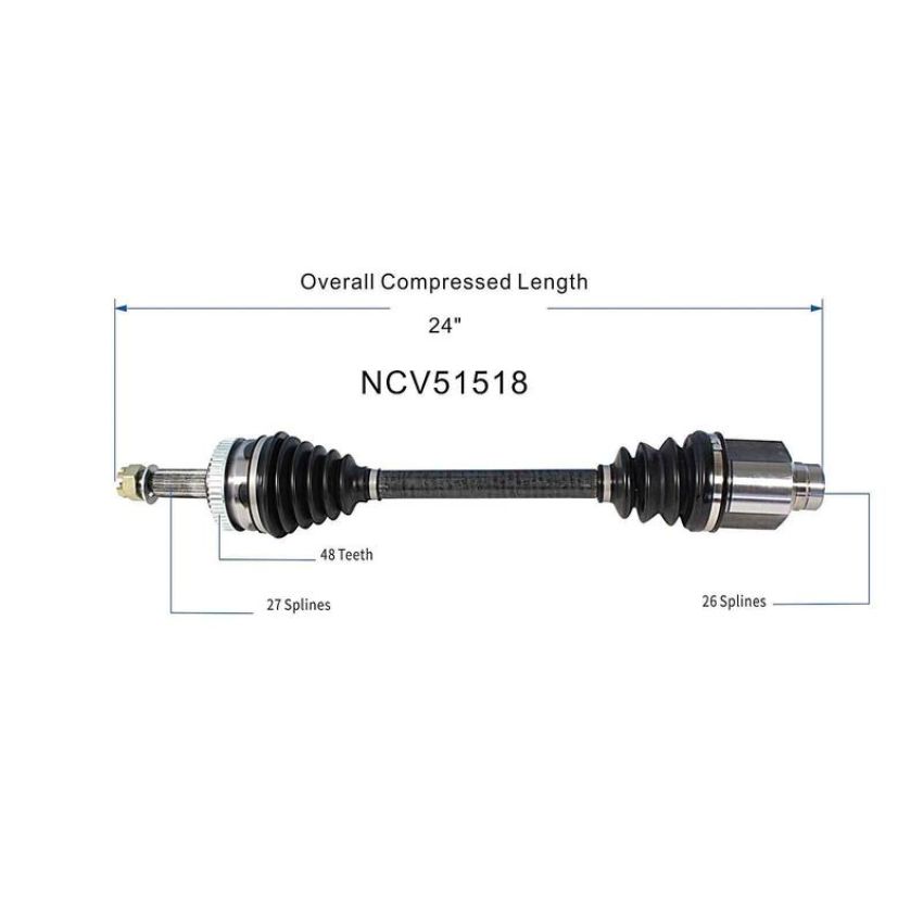 GSP NCV51518 05-07 Hyundai Tucson (2.0 - 4WD) CV Axle Assembly  - Front Right
