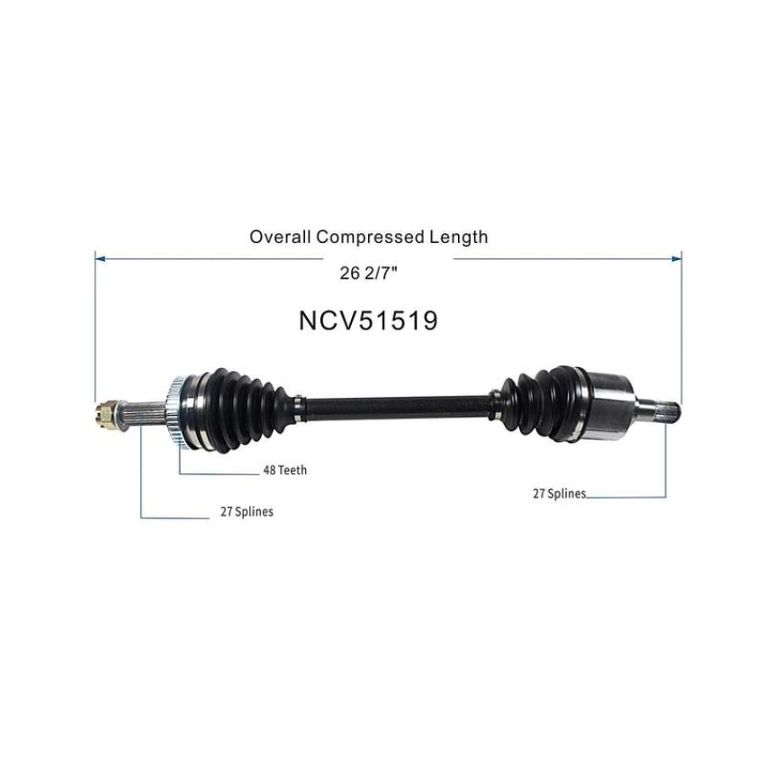 GSP NCV51519 05-09 Hyundai Tucson (2.0) CV Axle Assembly  - Front Left
