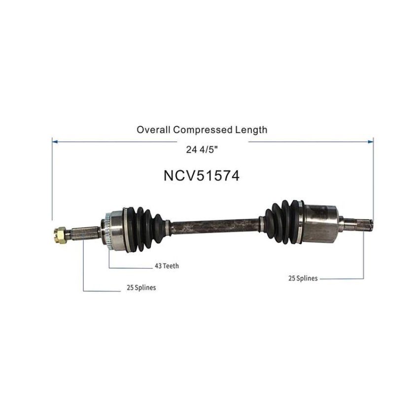 GSP NCV51574 Eagle, Mitsubishi (AWD) CV Axle Assembly  - Front Right