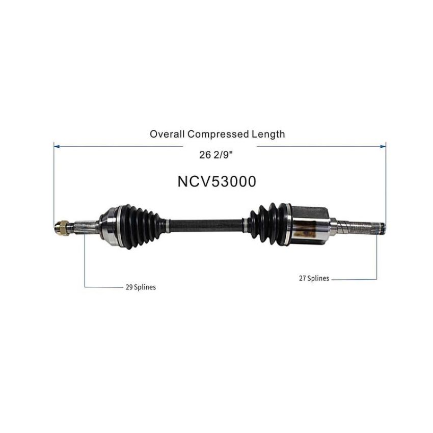 GSP NCV53000 Nissan (AWD) CV Axle Assembly  - Front Left