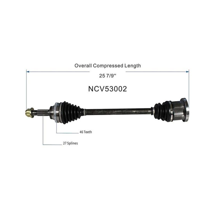GSP NCV53002 04-06 INFINITI G35 X CV Axle Assembly  - Front Left