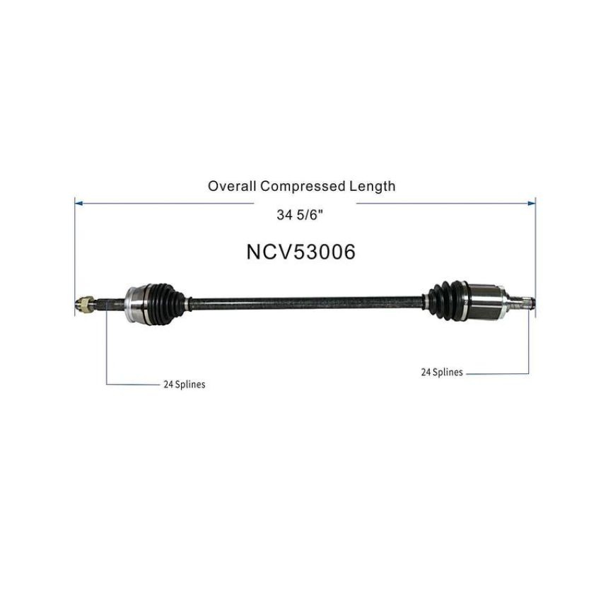GSP NCV53006 Nissan CV Axle Assembly  - Front Right