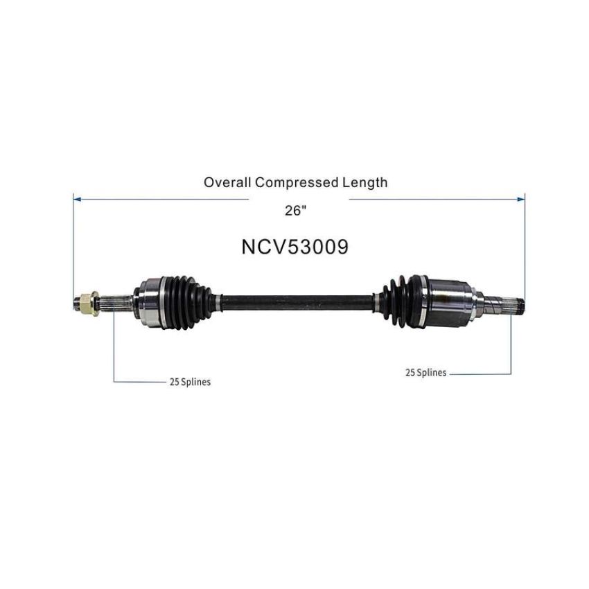 GSP NCV53009 Nissan CV Axle Assembly  - Front Left