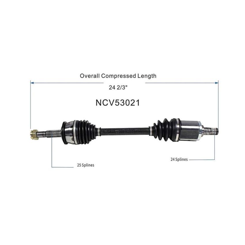 GSP NCV53021 Nissan (Coupe) CV Axle Assembly  - Front Left