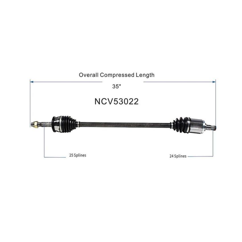 GSP NCV53022 Nissan (Coupe) CV Axle Assembly  - Front Right