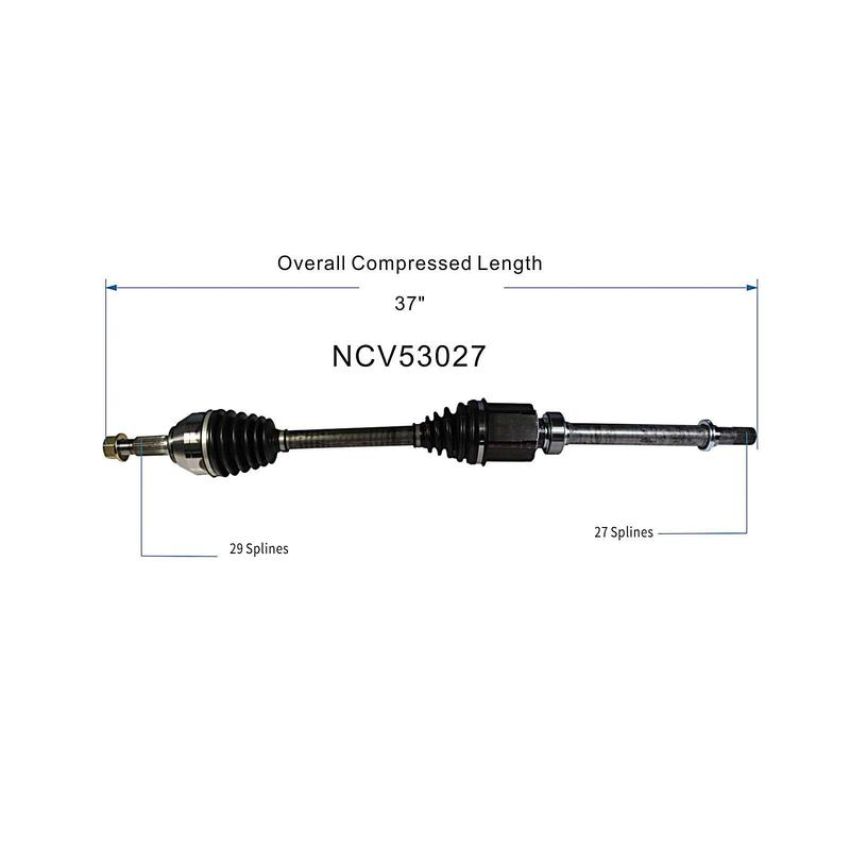 GSP NCV53027 Nissan (FWD) CV Axle Assembly  - Front Right