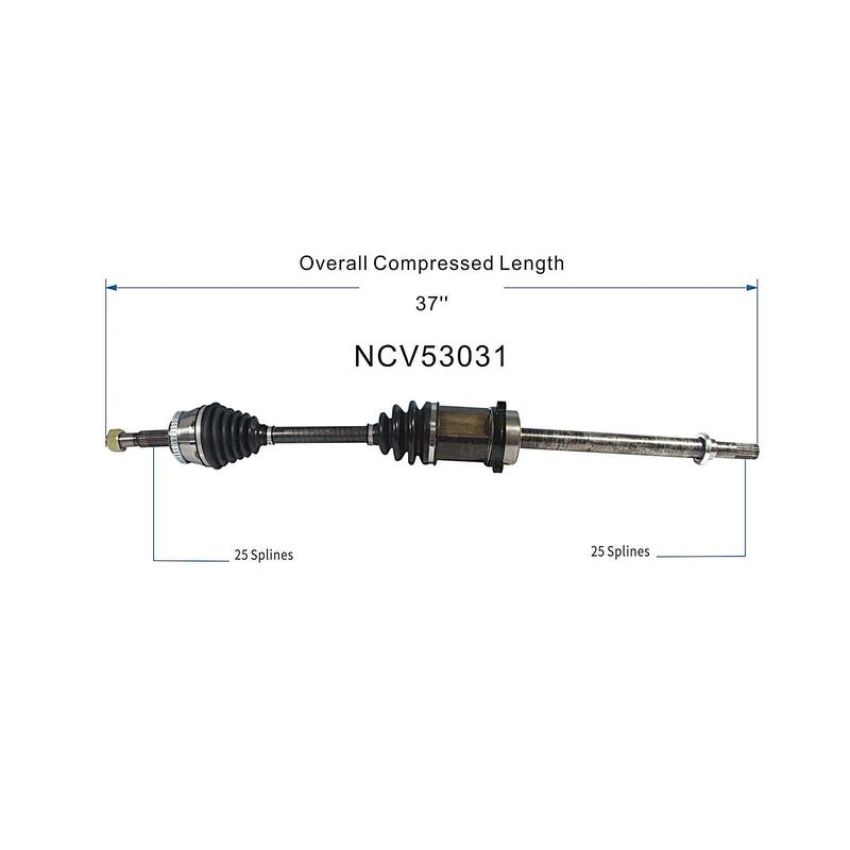GSP NCV53031 Nissan (2.0) CV Axle Assembly  - Front Right