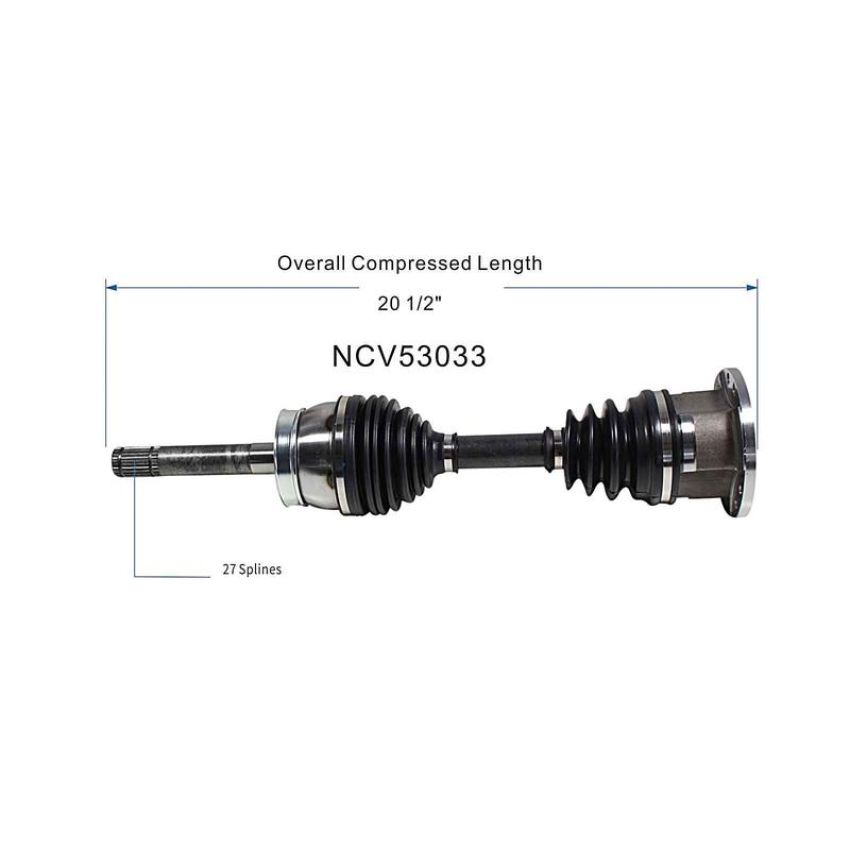 GSP NCV53033 Nissan (4WD) CV Axle Assembly  - Front