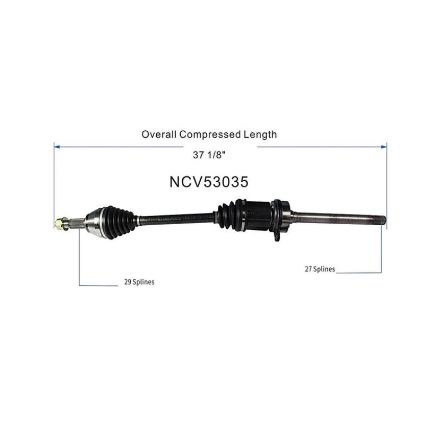 GSP NCV53035 11-17 Nissan Juke (AWD) CV Axle Assembly  - Front Right