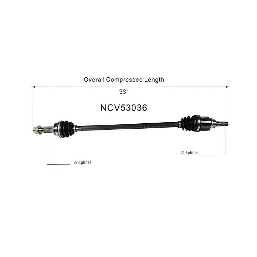 GSP NCV53036 Nissan (2.5) CV Axle Assembly  - Rear