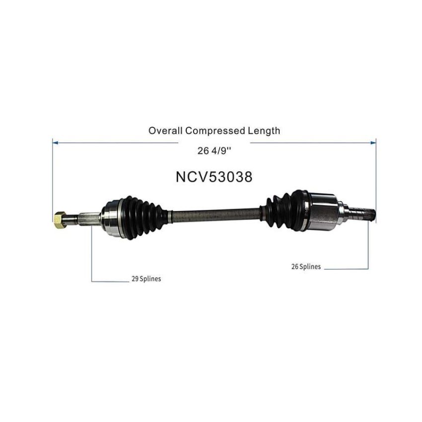 GSP NCV53038 07-12 Nissan Sentra CV Axle Assembly  - Front Left