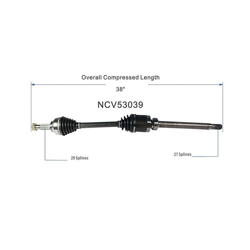 GSP NCV53039 07-12 Nissan Sentra SE-R CV Axle Assembly  - Front Right