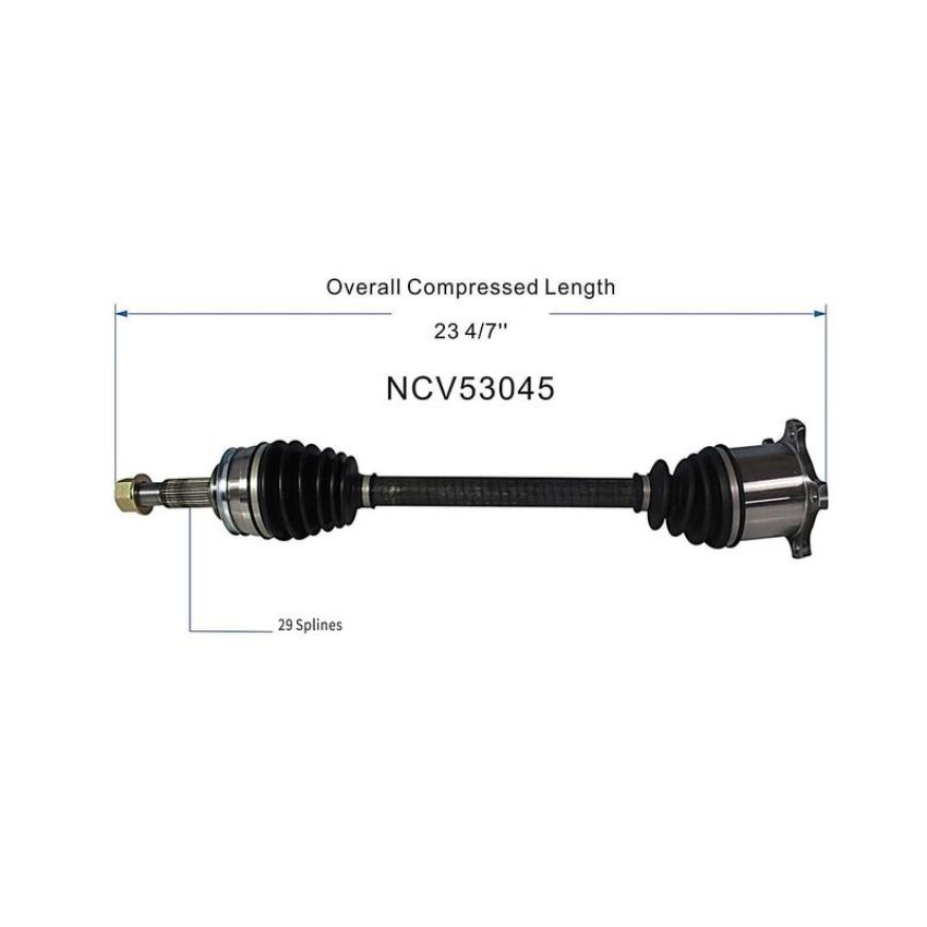 GSP NCV53045 93-94 INFINITI J30 CV Axle Assembly  - Rear Left