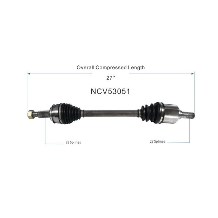 GSP NCV53051 14-20 Nissan Rogue (2.5) CV Axle Assembly  - Front Left