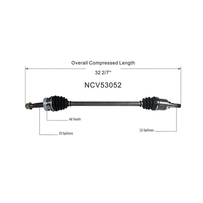 GSP NCV53052 Nissan CV Axle Assembly  - Rear