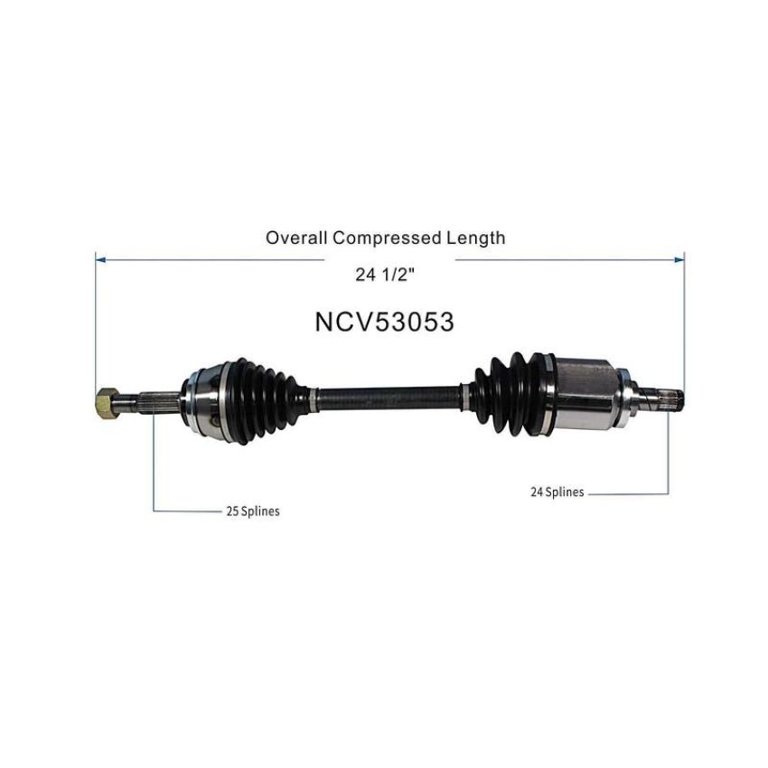 GSP NCV53053 91-92 Nissan Sentra (1.6) CV Axle Assembly  - Front Left