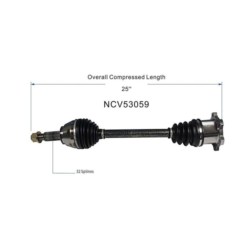 GSP NCV53059 90-96 INFINITI Q45 CV Axle Assembly  - Rear Left