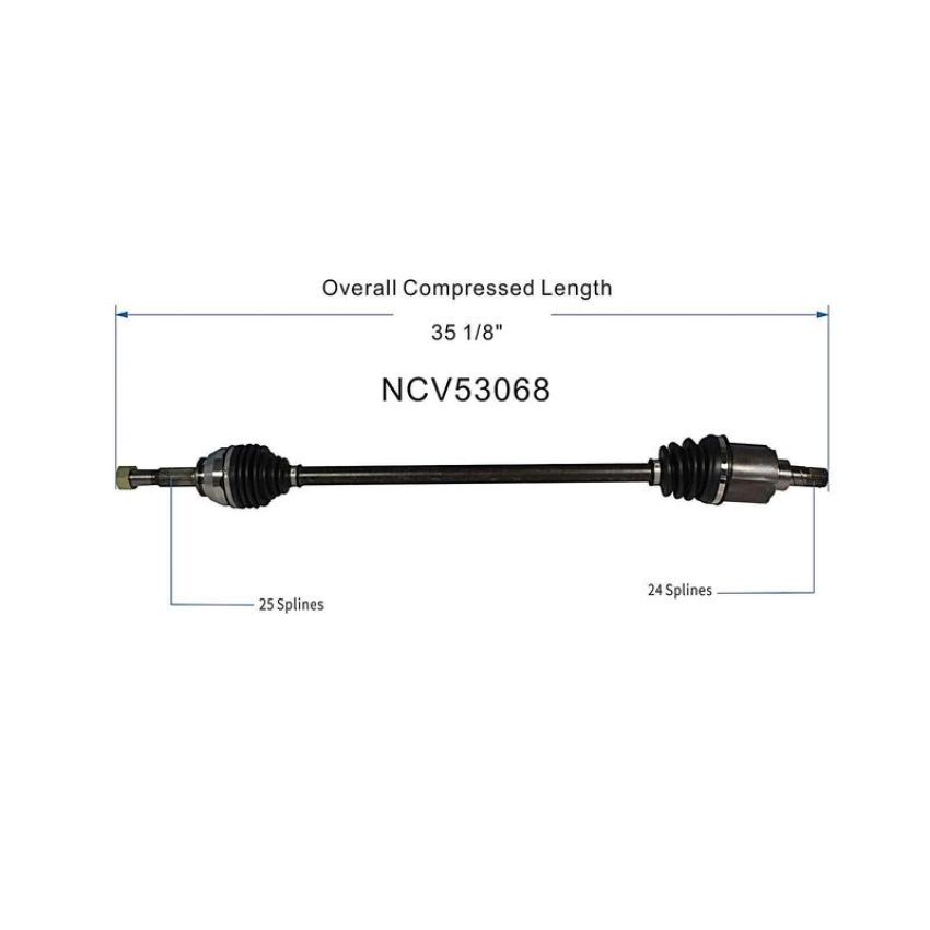 GSP NCV53068 Nissan (Hatchback/Sedan/Wagon) CV Axle Assembly  - Front Right