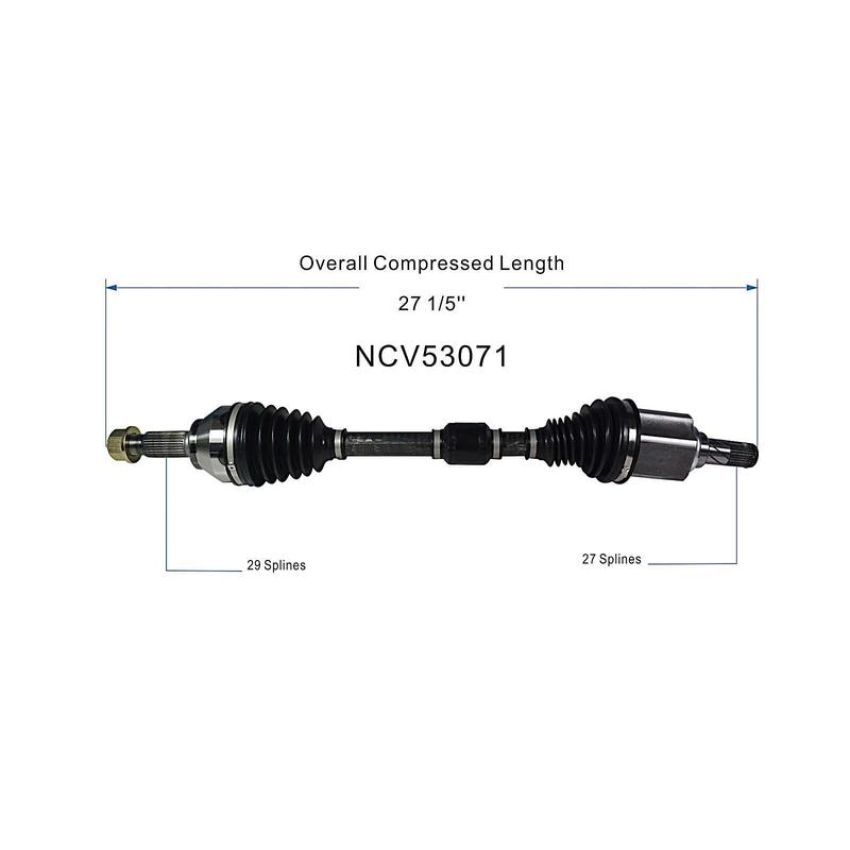 GSP NCV53071 11-17 Nissan Juke (AWD) CV Axle Assembly  - Front Left