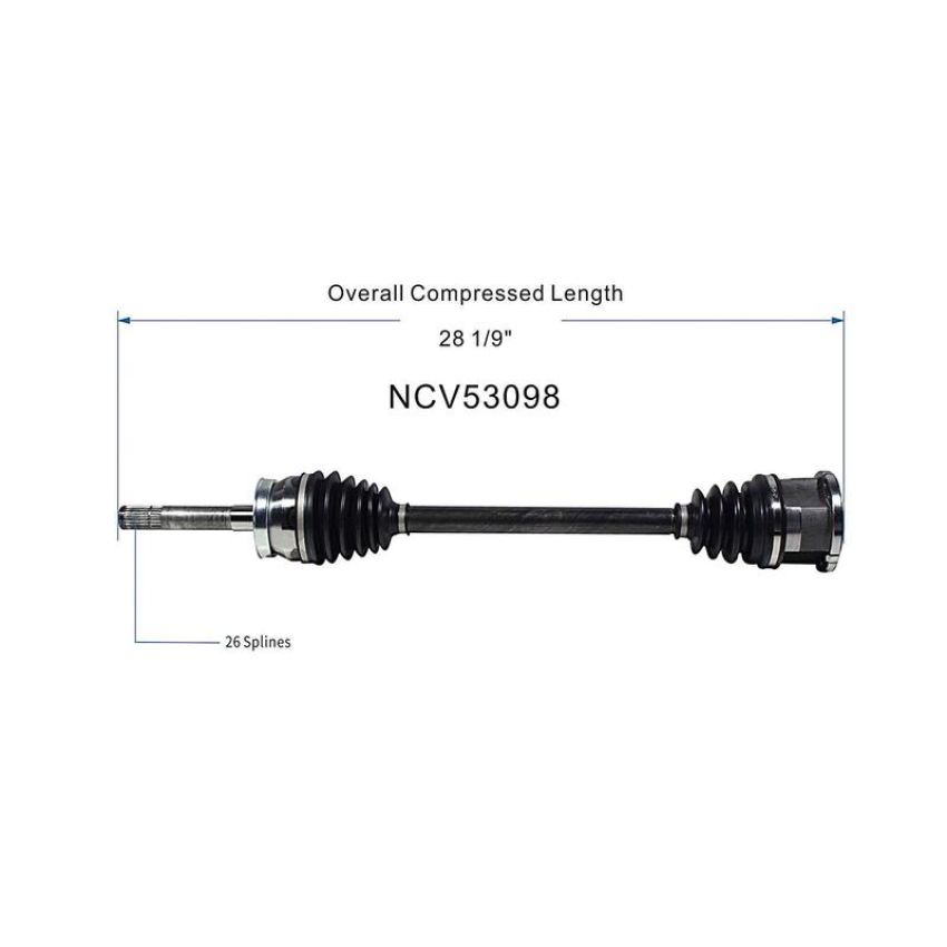 GSP NCV53098 83-86 Nissan 720 (4WD) CV Axle Assembly  - Front Right