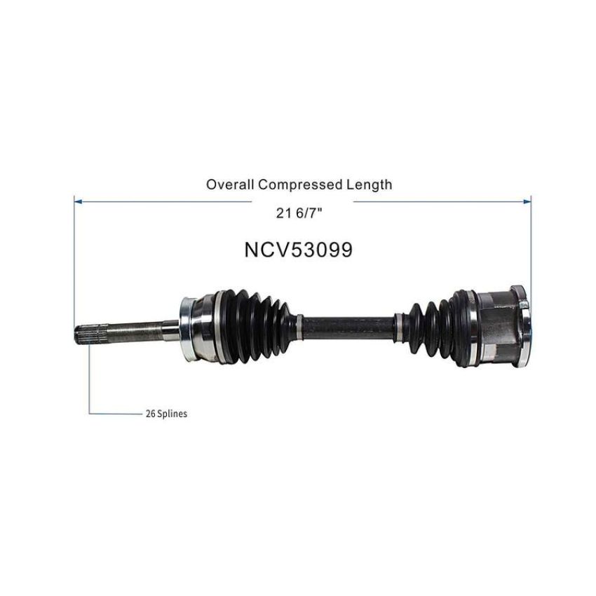 GSP NCV53099 83-86 Nissan 720 (4WD) CV Axle Assembly  - Front Left