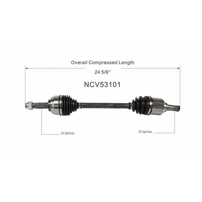 GSP NCV53101 13-17 Nissan Versa 1.6 S CV Axle Assembly  - Front Left