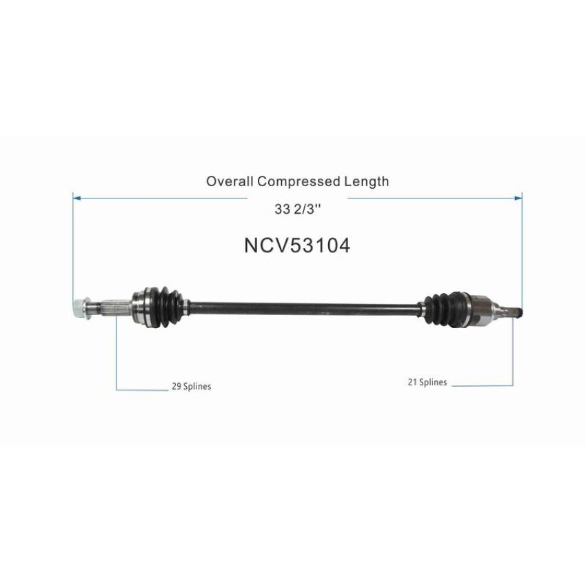 GSP NCV53104 15-24 Nissan Murano CV Axle Assembly  - Rear