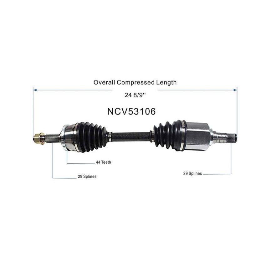 GSP NCV53106 INFINITI, Nissan CV Axle Assembly  - Front Left