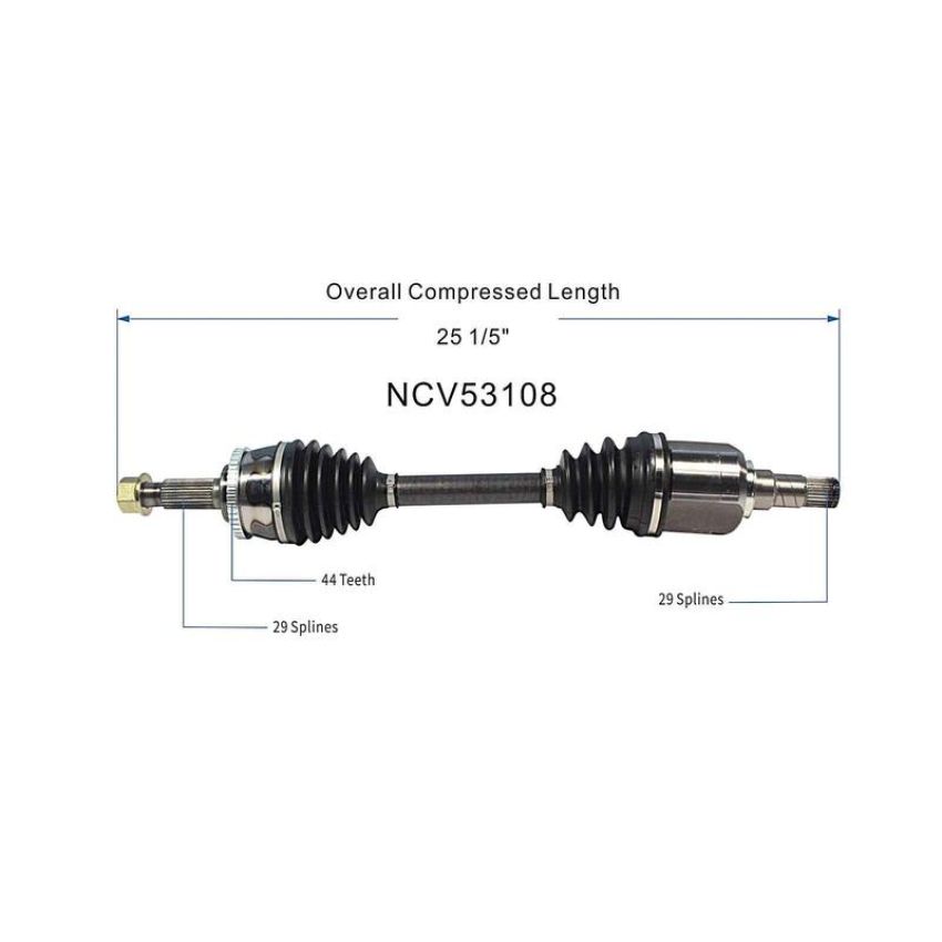GSP NCV53108 00-01 Nissan Maxima CV Axle Assembly  - Front Left