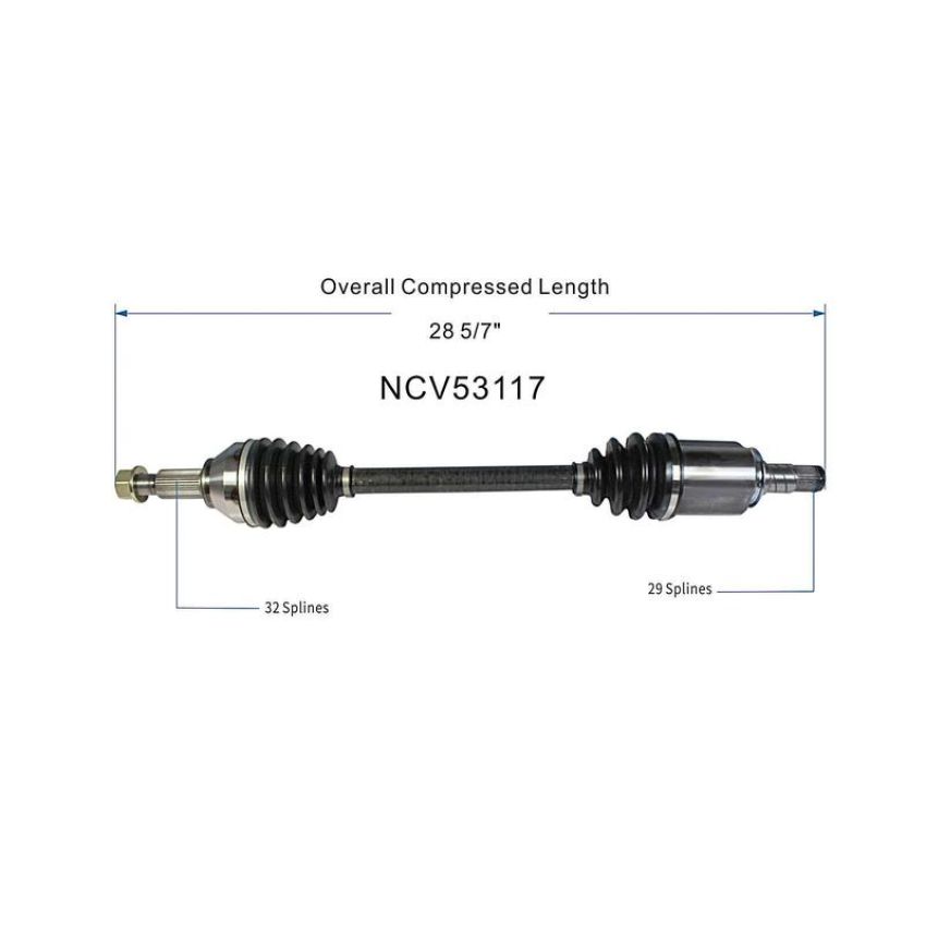 GSP NCV53117 11-17 Nissan Quest CV Axle Assembly  - Front Left
