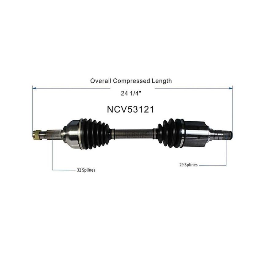 GSP NCV53121 07-12 Nissan Altima (3.5) CV Axle Assembly  - Front Left