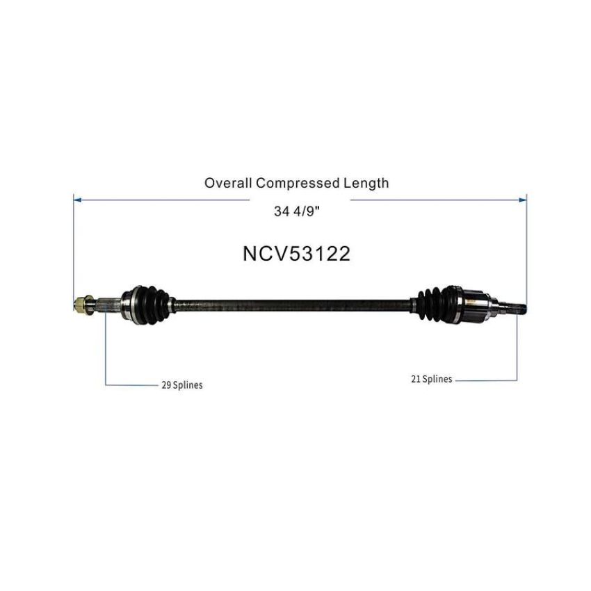 GSP NCV53122 INFINITI, Nissan CV Axle Assembly  - Rear