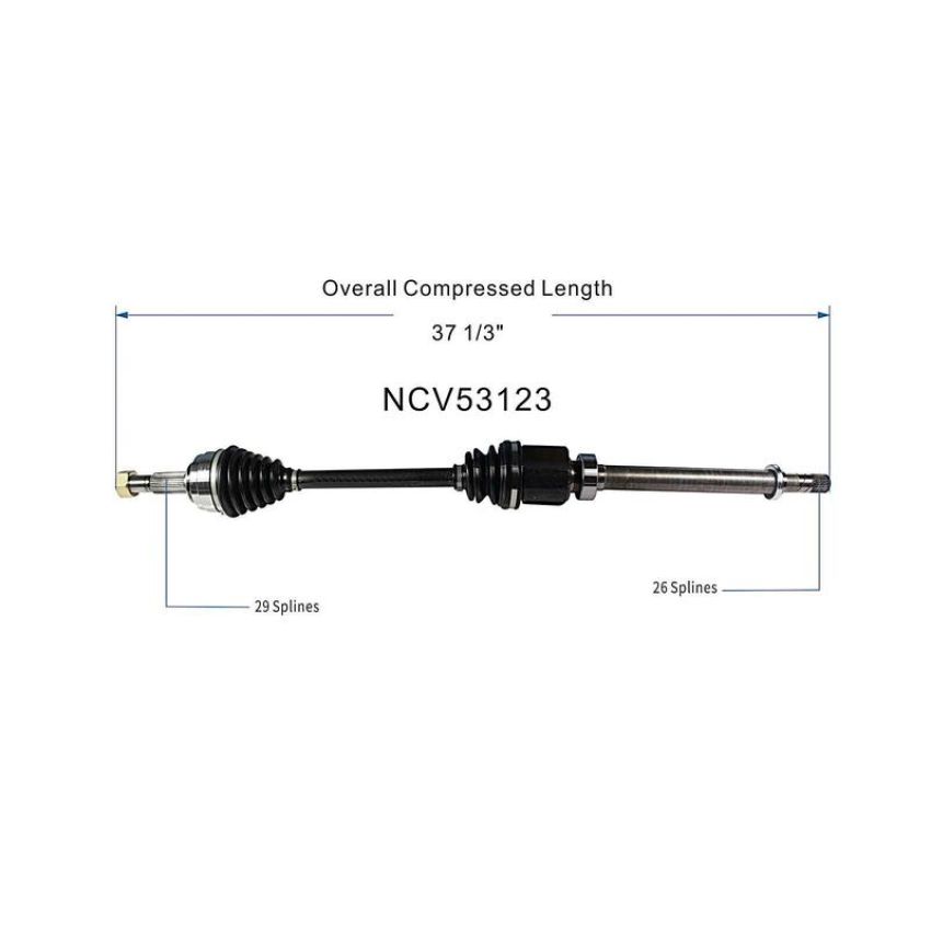 GSP NCV53123 13-19 Nissan Sentra CV Axle Assembly  - Front Right