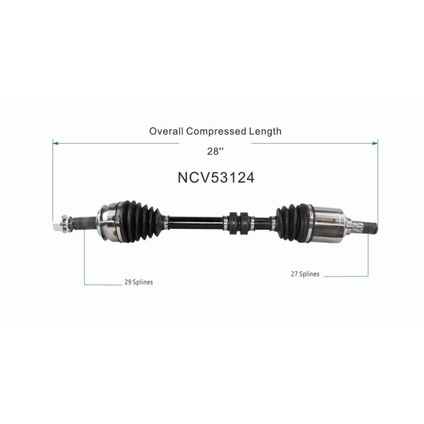 GSP NCV53124 Nissan CV Axle Assembly  - Front Left