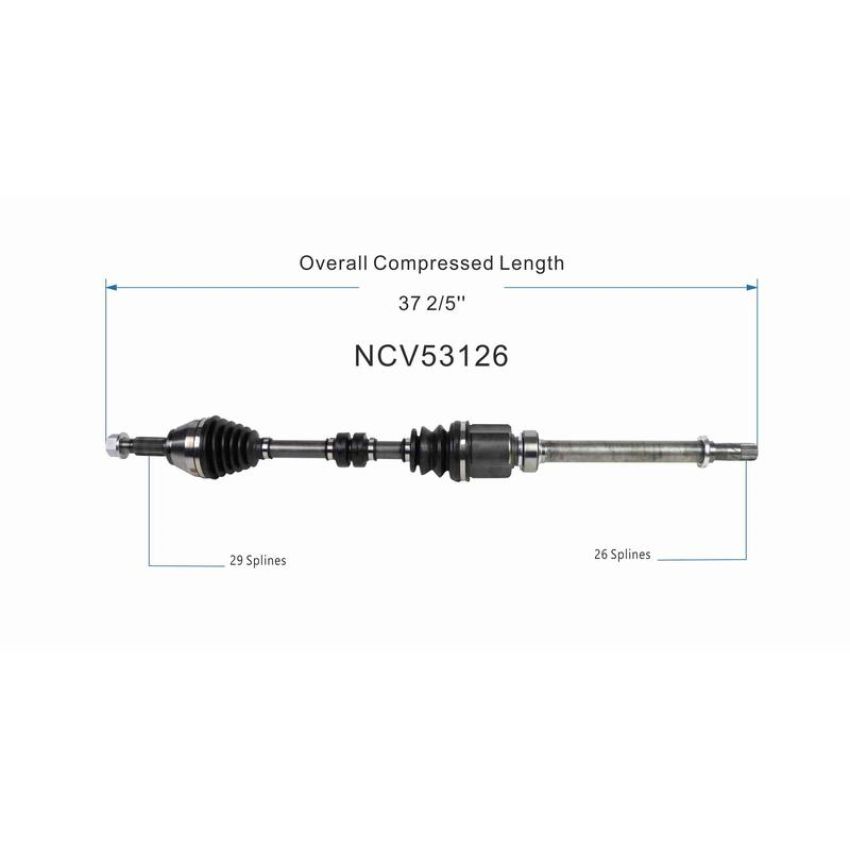 GSP NCV53126 17-19 Nissan Sentra CV Axle Assembly  - Front Right