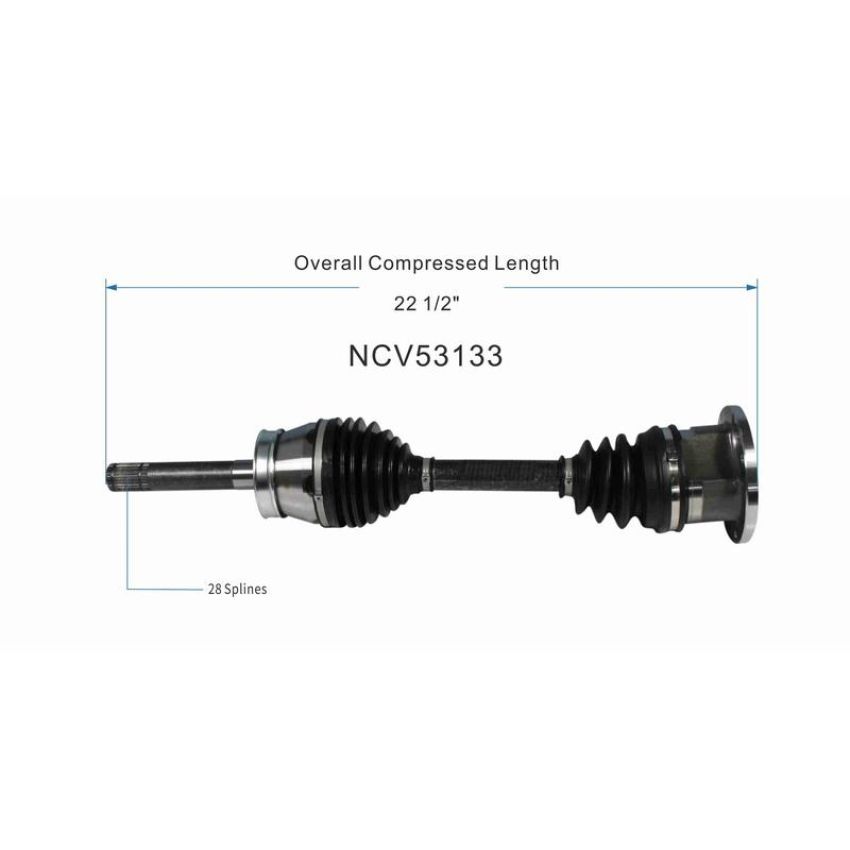 GSP NCV53133 Nissan CV Axle Assembly  - Front