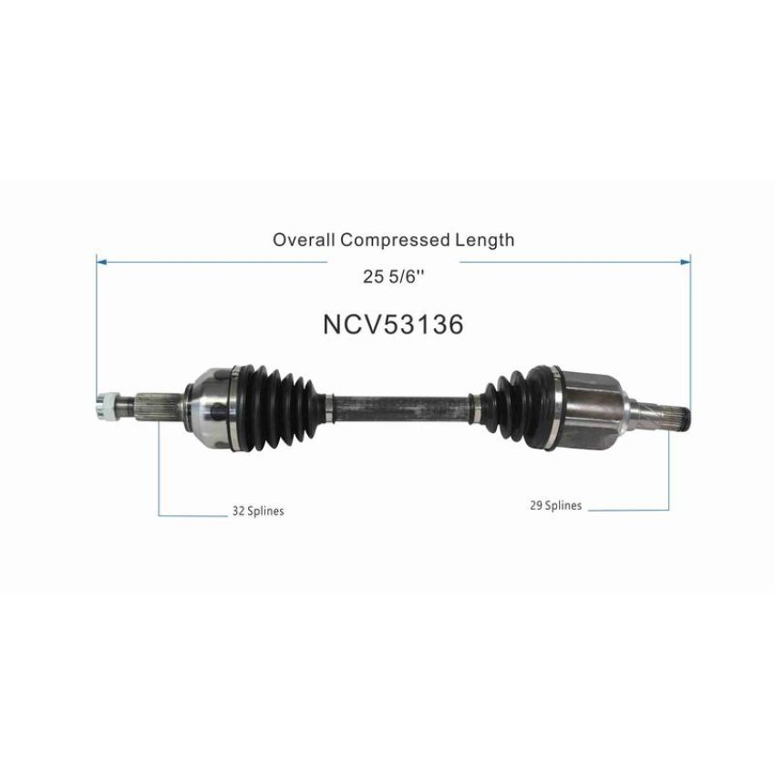 GSP NCV53136 Nissan (3.5) CV Axle Assembly  - Front Left