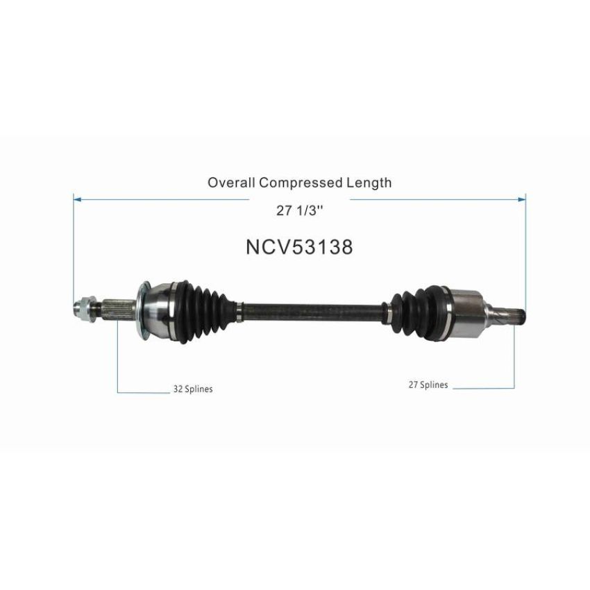 GSP NCV53138 19-24 Nissan Altima (2.5) CV Axle Assembly  - Front Left