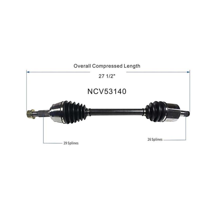 GSP NCV53140 04-09 Nissan Quest CV Axle Assembly  - Front Left