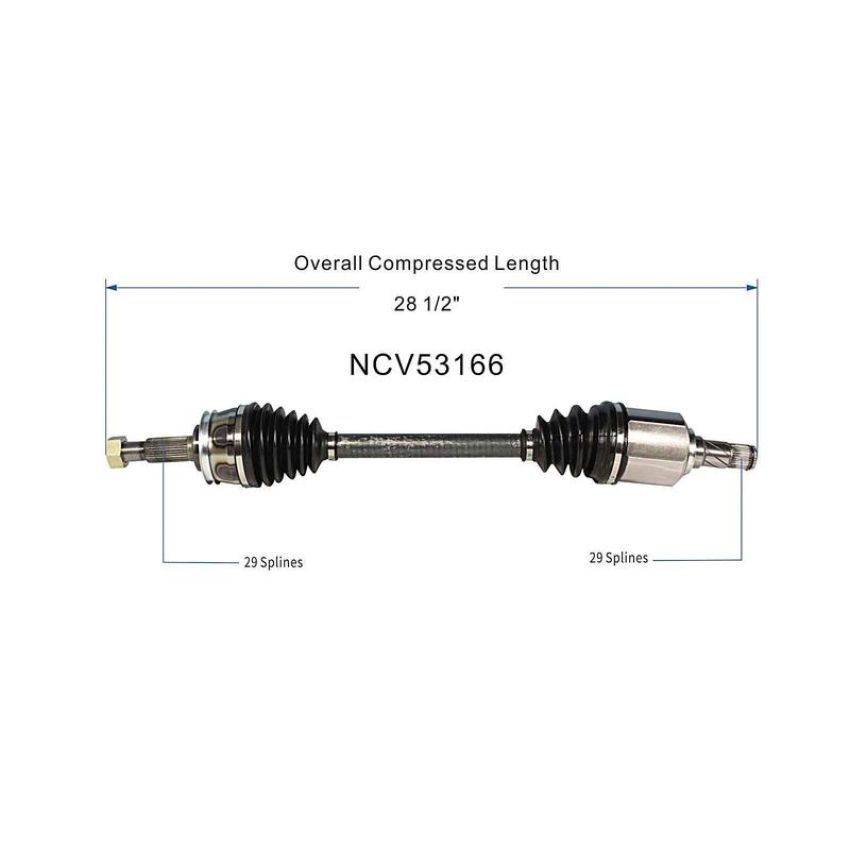 GSP NCV53166 04-06 Nissan Quest CV Axle Assembly  - Front Left