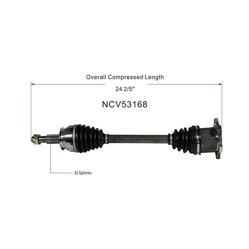 GSP NCV53168 INFINITI, Nissan (Coupe/Sedan) CV Axle Assembly  - Rear Left