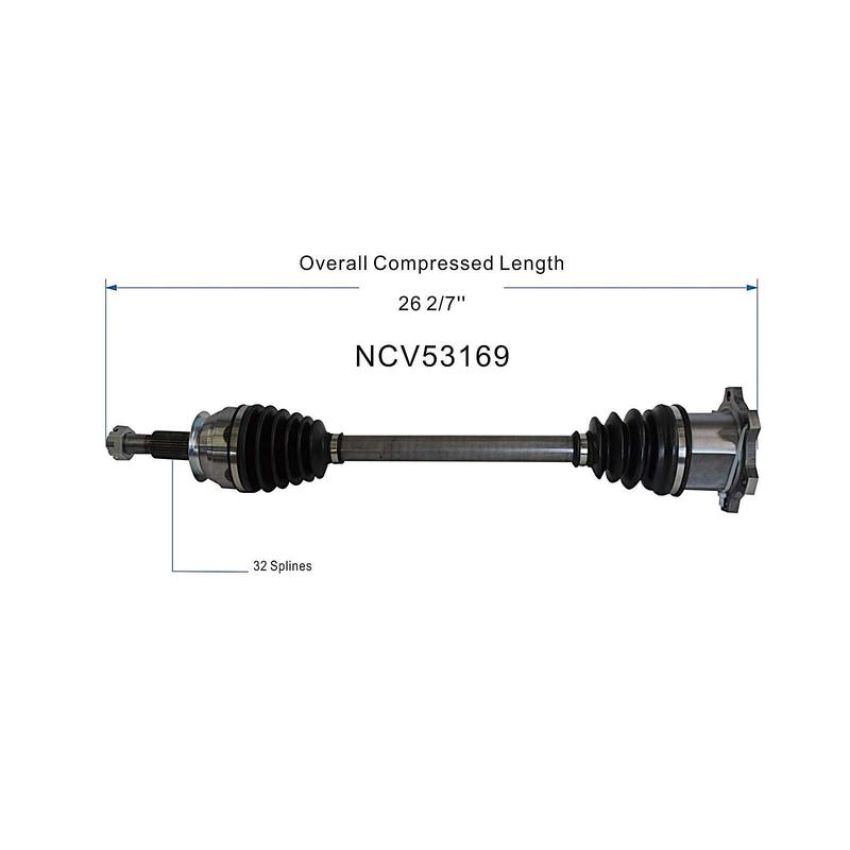 GSP NCV53169 INFINITI, Nissan (Coupe/Sedan) CV Axle Assembly  - Rear Right
