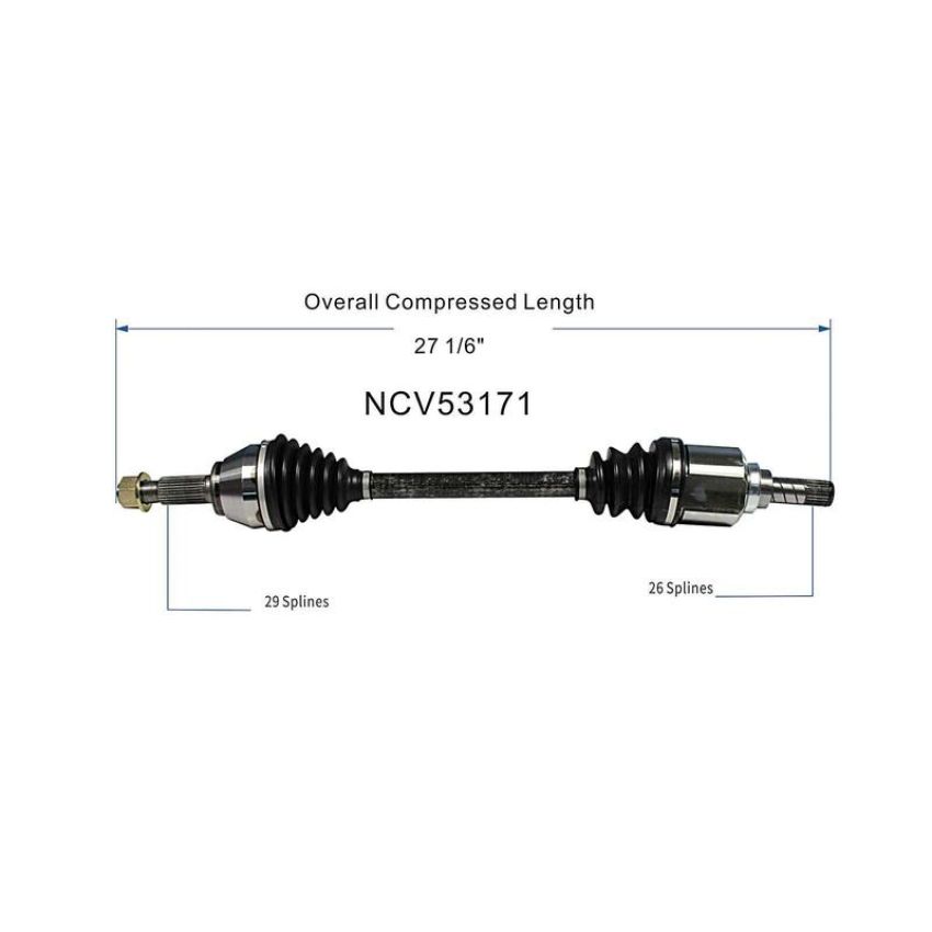 GSP NCV53171 11-17 Nissan Juke (FWD) CV Axle Assembly  - Front Left