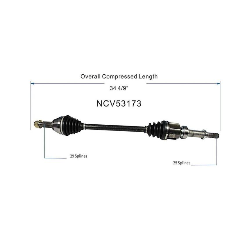 GSP NCV53173 11-13 Nissan LEAF CV Axle Assembly  - Front Right